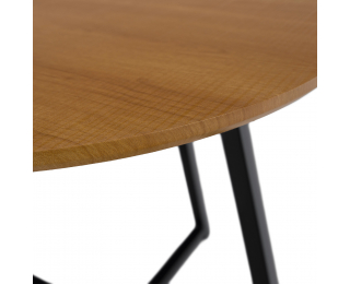 Okrúhly príručný stolík Delik - dub / čierna