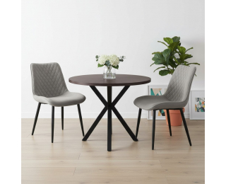 Jedálenská stolička Delora - svetlosivá / čierna