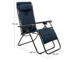 Záhradné lehátko Deluxe 3D - tmavomodrá Záhradné lehátko Deluxe 3D - tmavomodrá