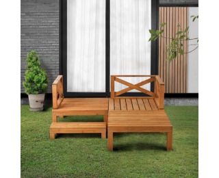 Drevená terasa Demis 270x90x81 cm - prírodná