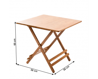 Skladací jedálenský stôl Denice - bambus