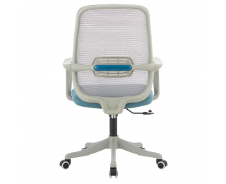 Kancelárske kreslo Dervin - sivá / modrá