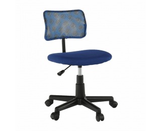 Detská stolička na kolieskach Percy - modrá / vzor / čierna