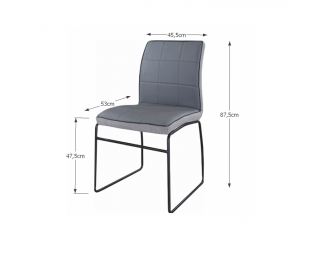 Jedálenská stolička Devora - sivá / čierna