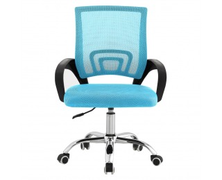 Kancelárska stolička s podrúčkami Dex 4 New - tyrkysová / čierna / chróm