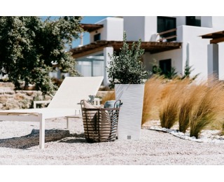 Plastový kvetináč DFSH240 24 cm - sivý betón