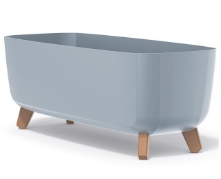 Plastový kvetináč na nožičkách DGCL600 58 cm - svetlosivá