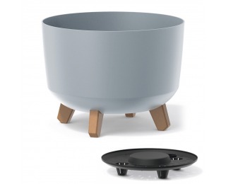 Plastový kvetináč na nožičkách DGRL300 29 cm - svetlosivá