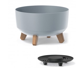 Plastový kvetináč na nožičkách DGRL300L 28,5 cm - svetlosivá