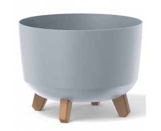 Plastový kvetináč na nožičkách DGRL350 33,9 cm - svetlosivá