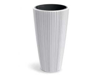 Plastový kvetináč DHOR400S449 39 cm - biela