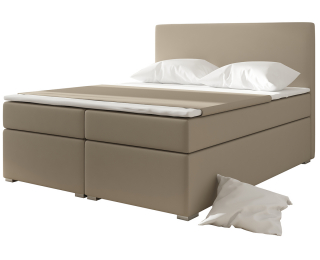 Čalúnená manželská posteľ s úložným priestorom Diana 140 - béžová