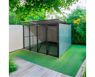 Voliéra pre psa Dogny Typ 7 250x246x152 cm - tmavozelená / antracit