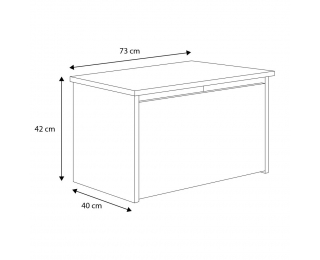 Truhlica na hračky Drava - biela / dub sonoma