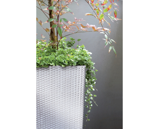 Plastový kvetináč DRTS265 26,5 cm - biela