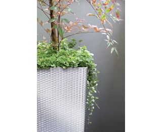 Plastový kvetináč DRTS325 32,5 cm - biela