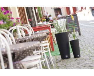 Plastový kvetináč DRTUS300 30 cm - antracit