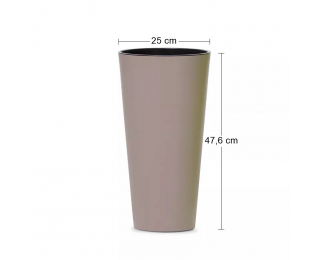 Plastový kvetináč DTUS250 25 cm - mocca