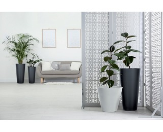 Vysoký plastový kvetináč DTUS400 40 cm - mocca