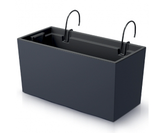 Plastový balkónový kvetináč DUC400W 39,5 cm - antracit