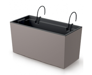 Plastový balkónový kvetináč DUC400W 39,5 cm - mocca