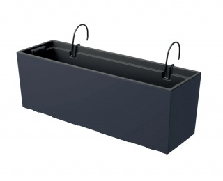 Plastový balkónový kvetináč DUC600W 58 cm - antracit