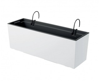 Plastový balkónový kvetináč DUC600W 58 cm - biela