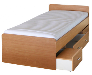 Jednolôžková posteľ s úložným priestorom Duet 80262 90 - buk