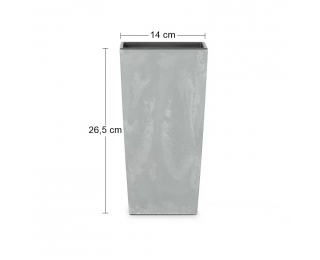 Plastový kvetináč DURS140E 14 cm - sivý betón