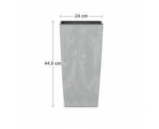 Plastový kvetináč DURS240E 24 cm - sivý betón