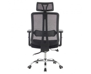 Kancelárske kreslo Duval - čierna / chróm