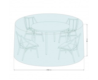 Ochranný obal na záhradný set E-NBD100 - svetlosivá