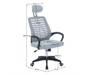 Kancelárske kreslo Edred - sivá / čierna