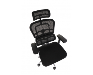 Kancelárska stolička s podrúčkami Efuso BT - čierna / chróm