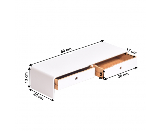 Stojan na monitor Elaro Typ 2 - biela / bambus