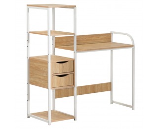 Univerzálny PC stôl Elgio - dub / biela