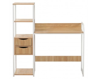 Univerzálny PC stôl Elgio - dub / biela