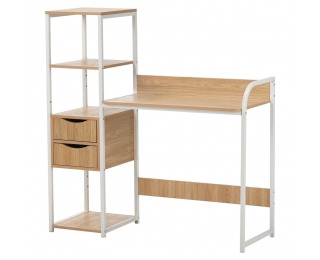 Univerzálny PC stôl Elgio - dub / biela