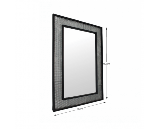 Zrkadlo na stenu Elison Typ 9 - strieborná / čierna