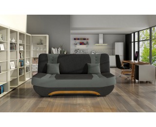 Rozkladacia pohovka s úložným priestorom Ella II - čierna / sivá