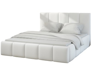 Čalúnená manželská posteľ Evora 160 - biela