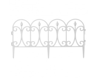 Obruba trávnika / záhradný plôtik (5 ks) Fadil New - biela