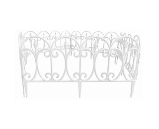 Obruba trávnika / záhradný plôtik (5 ks) Fadil New - biela