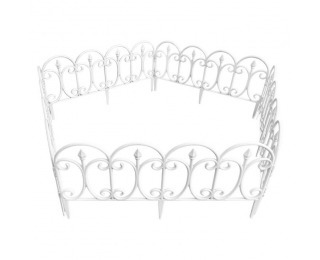 Obruba trávnika / záhradný plôtik (5 ks) Fadil New - biela