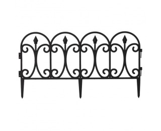 Obruba trávnika / záhradný plôtik (5 ks) Fadil New - čierna