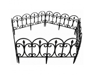 Obruba trávnika / záhradný plôtik (5 ks) Fadil New - čierna