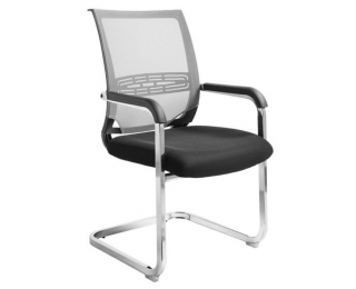 Konferenčná stolička Faje - čierna / sivá