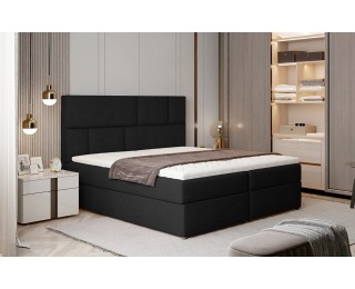 Čalúnená manželská posteľ s úložným priestorom Ferine 165 - čierna (Sawana 14)