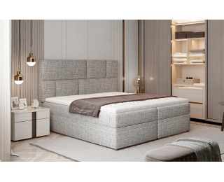 Čalúnená manželská posteľ s úložným priestorom Ferine 185 - sivá (Berlin 01)