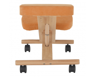 Ergonomická kľakačka na kolieskach Flonet - oranžová / buk